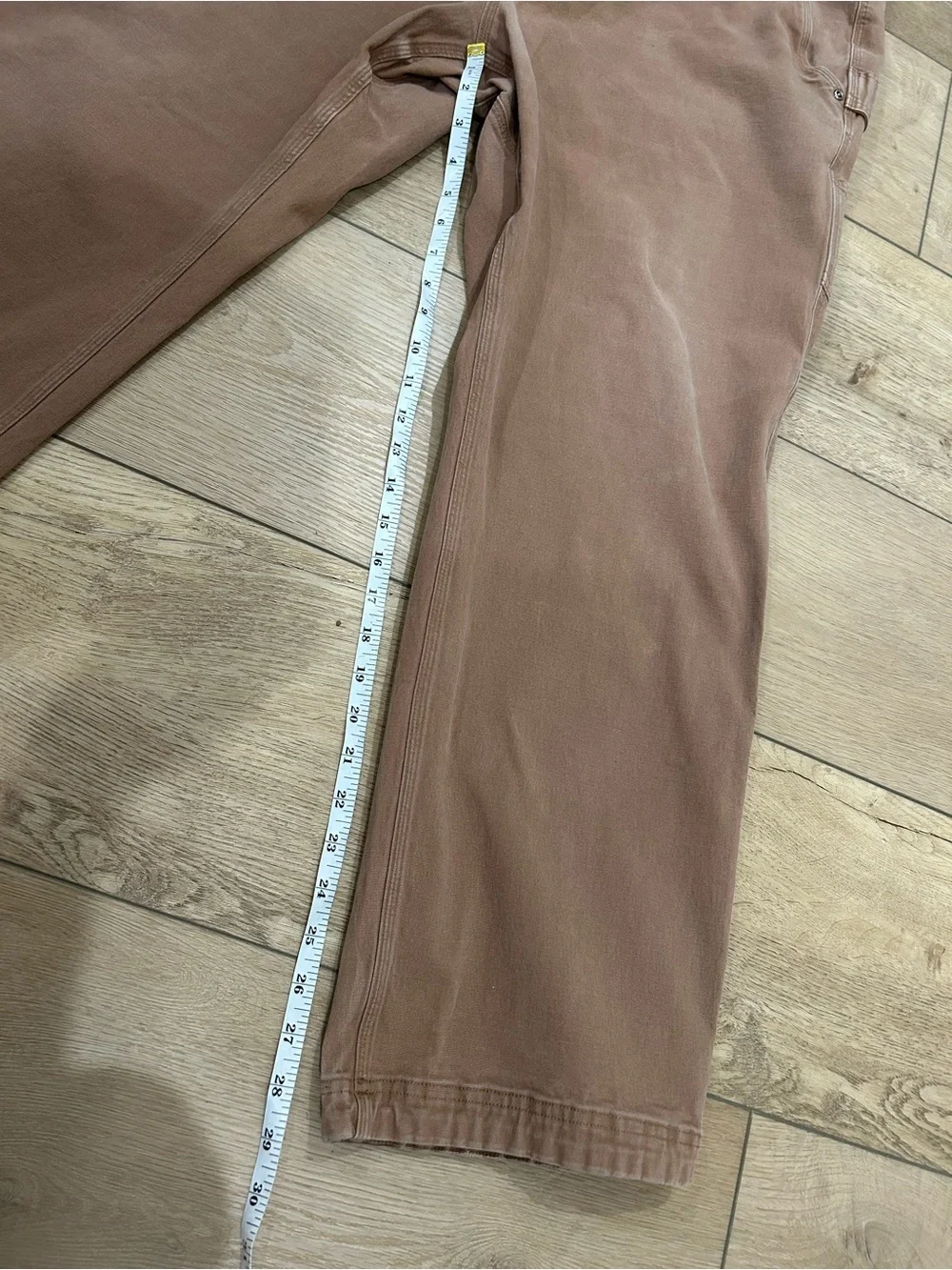 Duluth Trading Co Mens Flex Fire Hose Work Pants Brown 46x32 (29) Relaxed Fit